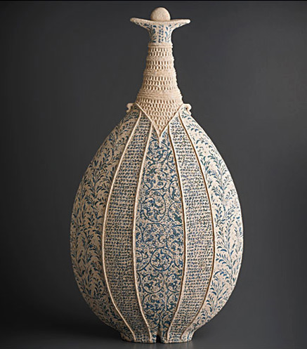 avital-sheffer-ceramics-437x497 Ovoid shaped bottle Keshar-II-2013-by Avital Sheffer