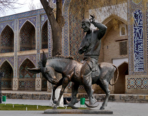 Khodja-riding-his-donkey Nasrudin Khodja riding his donkey