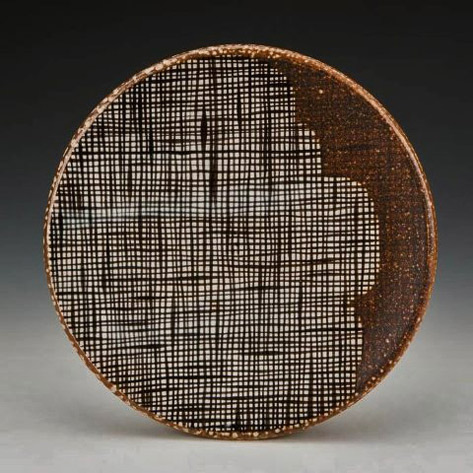 Kyle-Carpenter-ceramic-plate Kyle-Carpenter lattice texture dish