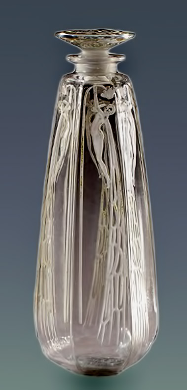 cyclamen-perfume-bottle-rene-lalique-379x787 Lalique Bottle Cyclamen blown-molded white glass and blue enamel on the lid 1909