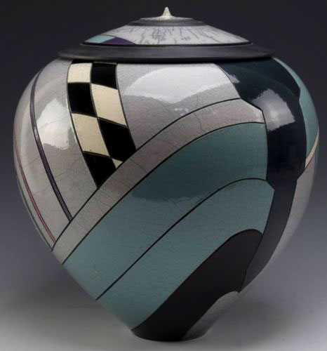 Andy-Smith-Covered-Vase-North-Carolina Large 14inch-b-Andy Smith Covered Vase-North Carolina