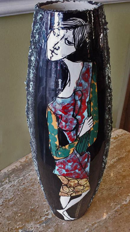 Large-1960s-San-Marino-Italian-Art-Pottery-Raymor-Vase---18 Large 1960s San Marino-Italian Art Pottery Raymor Vase