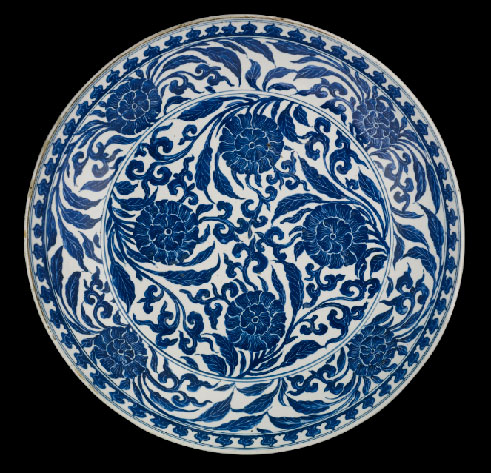 large-blue-and-white-charger-for-the-Islamic-market,--China,-17th-century---Southebys large Jingdezhen blue and white charger for the Islamic market, Jingdezhen, China, 17th century---Southebys