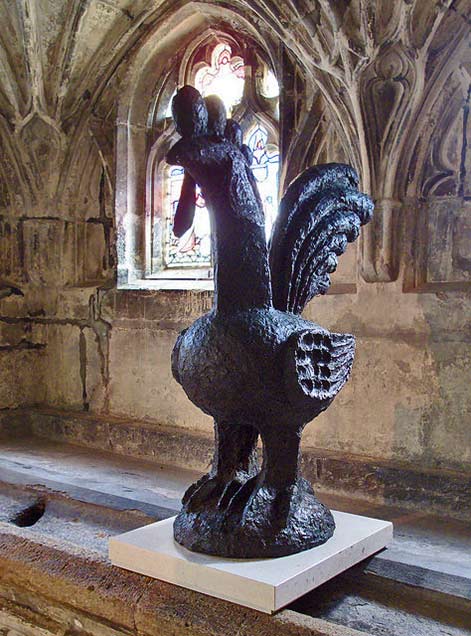 Large-Cockerel-by-B-O'Casey Large-black Cockerel sculpture by-B-O'Casey