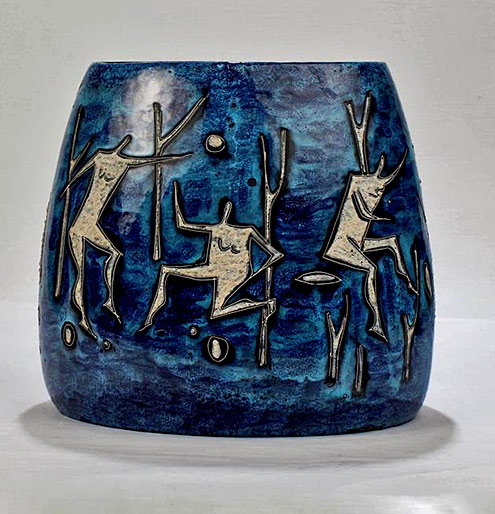 Large-Lava-and-Blue-Glaze-Italian-Mid-Century-vase Large-Lava-and-Blue-Glaze-Italian-Mid-Century-Modern-Gambone-Style-Pottery-VaseDavid-Sterner-Antiques-LLC