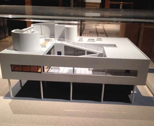 Le-Corbusier-,-(-1887--1965)-,-Poissy,-Villa-Savoye-Wooden-scale-model Model of modernist building, Le Corbusier’s, ‘Poissy'