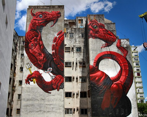 Lean-Frizzera-&-Spok-public-art Lean-Frizzera-&-Spok- mural-hydra