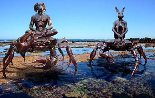 lg_bronze_sculpture_crabs-495x315 Large bronze sculpture crabs, at the ocean
