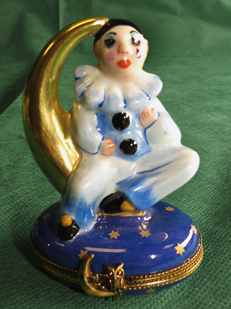 clown-on-moon-box-lomges-475x635 Limoges Hand Painted Box, Clown on the Moon