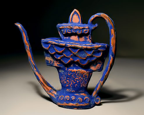 Linda-Hoffhines-blue-teapot Linda-Hoffhines-blue-teapot with long spout