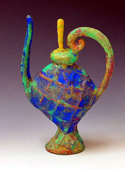 Linda-Hoffhines---teapot Ceramic teapot -- Linda Hoffhine