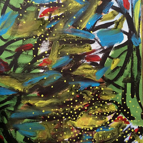 Linda-Hoffhines-abstract-art Linda Hoffhines abstract watercolour painting