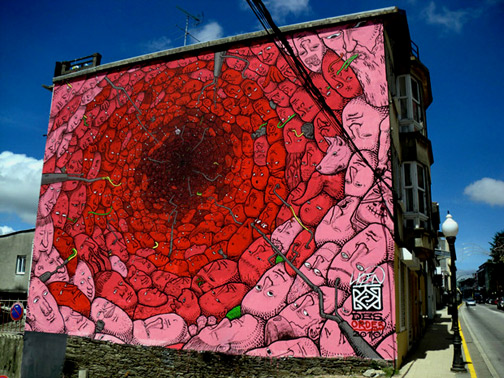 Liqen-spanish-muralist Liqen,-Spain full wall mural