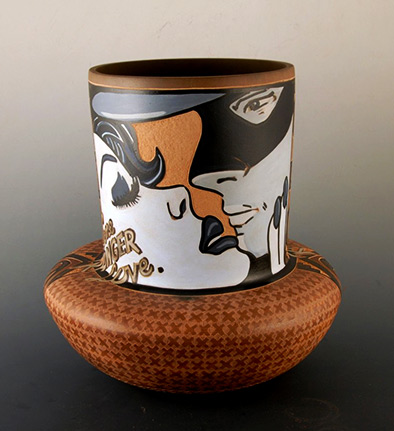 sue-folwell-native-american-art-394x431 Lone Ranger Love-Sue Folwell at Kinght Galleries-sold