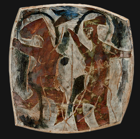 Peter-Voulkos-abstract-plate Plate-Peter-Voulkos-May-17-2015-Auction-Los-Angeles-Modern-Auctions-LAMA-2-Peter-Voulkos,-Plate
