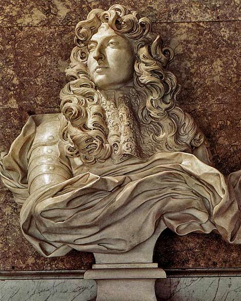 Bernini-marble-bust King louis xiv-Bernini sculpture bust