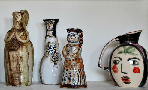 Lydia-Corbett-ceramics Female figure vessels -- Lydia Corbett