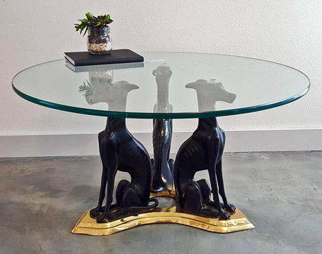 Maitland-Smith-Whippet-Cocktail-Table Maitland-Smith-Cast-Bronze-and-Brass-Whippet-Cocktail-Table---Vintage-LA-Gallery