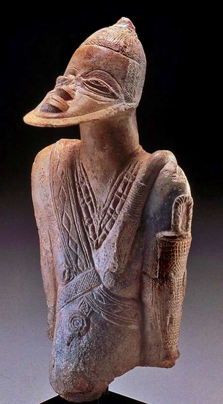 Mali;-Djenné-style-Figure-Clay terracotta Djenne style sculpture figure
