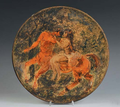 manlio-trucco-italian-dish-509x455 Manlio-Trucco-(1884-1974) nude female centaur. On the back, incidentally signature and initials, Albisola. 1930