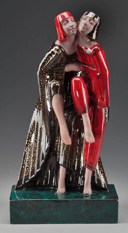 marcel-guillard-etling-figurine-dancers MARCEL-GUILLARD-FOR-ETLING-ART-DECO-CERAMIC-GROUP-OF-TWO-DANCERS,-circa-1920