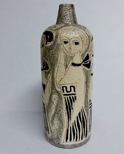 Marcello-Fantoni-Ceramic-Vase-Five-Ladies Marcello Fantoni Ceramic Vase