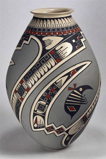 lazaro-ozuna-silveira-olla-347x520 Mata Ortiz Pottery by c with native Indian decoration