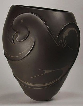 pabla-quezada-parrot-olla-343x441 Mata-Ortiz-Pottery-by-Pabla-Quezada---Parrot-Olla