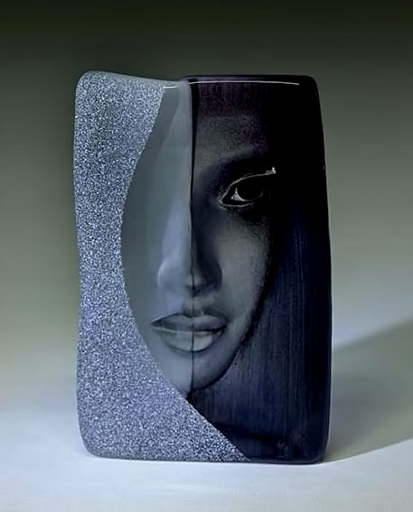 MATS-JONASSON--glass-vase Mats Jonason glass modernist vase