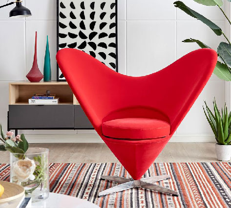 Heart Cone Chair Matt Blatt Verner Panton 1958 Heart Cone Chair