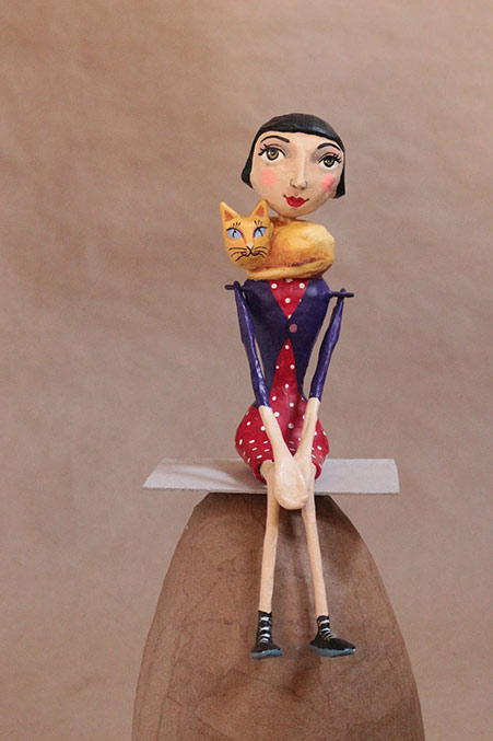 Mauricio-Perez--girl-with-cat Mauricio Perez--girl sitting with cat