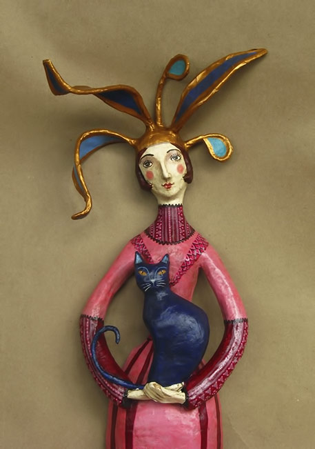 Mauricio-Perez-=-2015-black-cat Mauricio Perez -- 2015-black-cat with lady in a pink dress