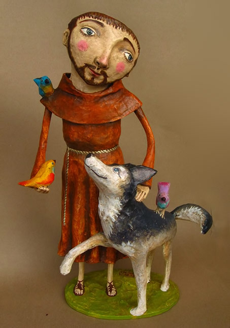 Mauricio-Perez---paaper-mache Mauricio-Perez---paper-mache Saint Francis