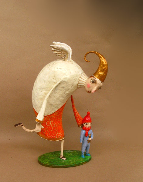 Mauricio-Perez-papier-mache Guardian Angel paper mache gusto