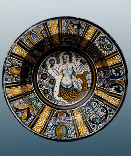 medieval,-Mermaid,-1475-1500,-The-Victoria-and-Albert-Museum medieval,-Mermaid,ceramic plate -1475-1500,-The-Victoria-and-Albert-Museum