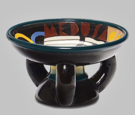 tullio-mazotti-medusa-cup MEDUSA CUP Terracotta decorated in paint colors and polychrome enamels.