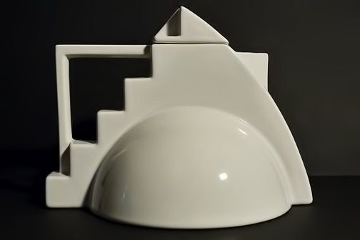 Deco-Teapot-by-Salins-Studio 'Memphis'---Art-Deco-Teapot-by-Salins-Studio-France-by-meritandworth on etsy