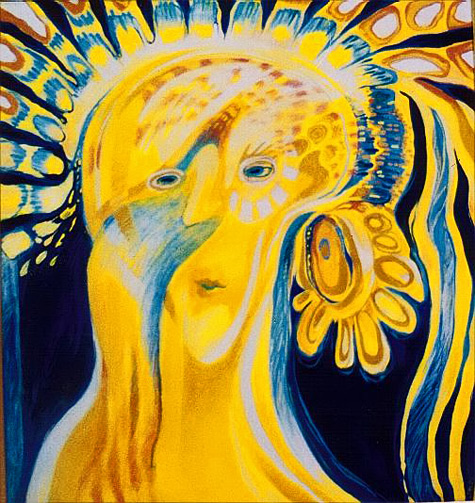 merging-with-the-goddess-SallyHook Merging-with-the-Goddess painting by Sally Hook