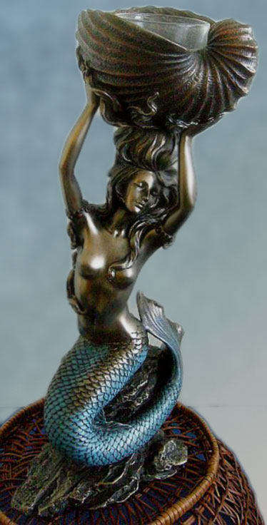 Mermaid-Art-Nouveau-T-Light-Candle-Holder Art Nouveau candle holder