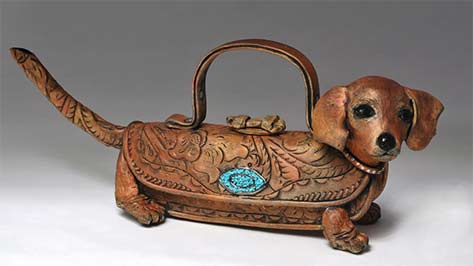 Meryl-Ruth-doggy teapot Sausage dog teapot by Meryl Ruth