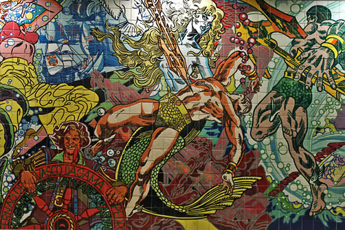 Oriente-Station-azulejos-art Metro-Lisbon-Oriente-Station azulejos