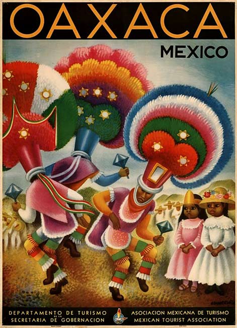 mexican-travel-poster mexican-travel-poster-Oaaca