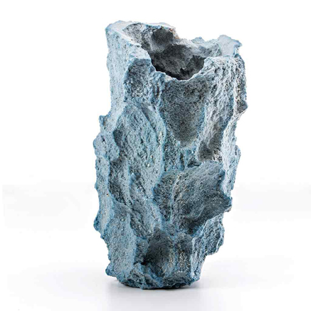 Michal-Fargo-ceramic-art Michal-Fargo--ceramic-art Light blue rough texture vase