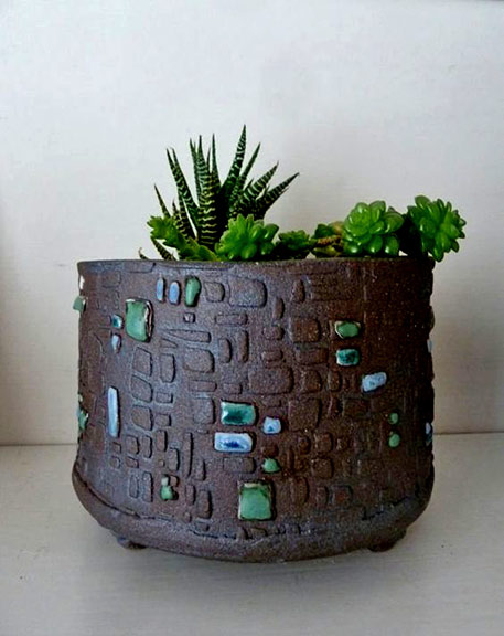 Mid-Century-Modern-Oval-Planter-by-DesignPaws-on-Etsy, Mid-Century-Modern-Oval-Planter-with succulents by-DesignPaws-on-Etsy,