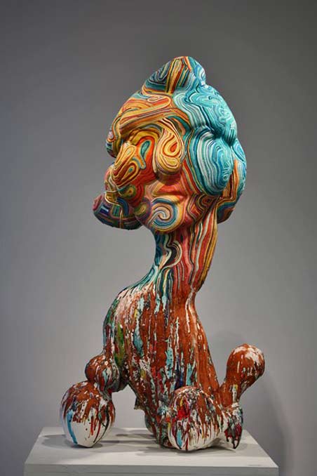 Mimchael-Lucero-ceramic-sculpture abstract alien creature sculpture - Michael Lucero