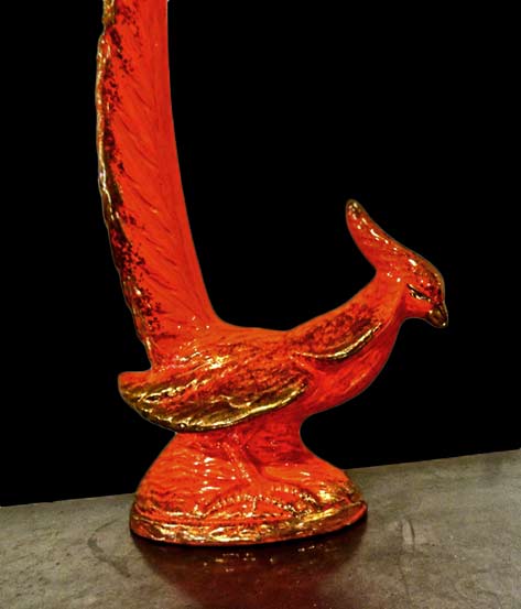 mkmack-etsy Red phoenix figurine - mkmack- etsy