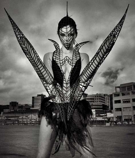 photographer-alessandro-saponi-model-eva-strangelove model-eva-strangelove and photographer-alessandro-saponi Brutalist sculptural costume