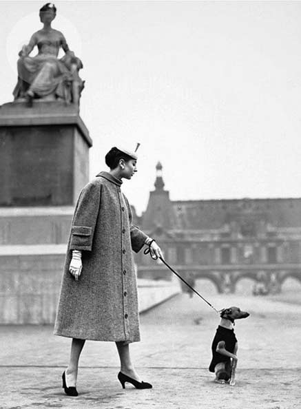 Model-in-tweed-coat-and-hat-by-Balenciaga--walks-her-dog--photo-by-Louise-Dahl-Wolfe--Harper-s-Bazaar--Paris--1955---Flickr---Photo-Sharing-