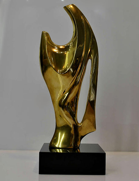 Modernist-Polished-Brass-Sculpture-by-Alain-Chervet Modernist-Polished-Brass-Sculpture-by-Alain-Chervet