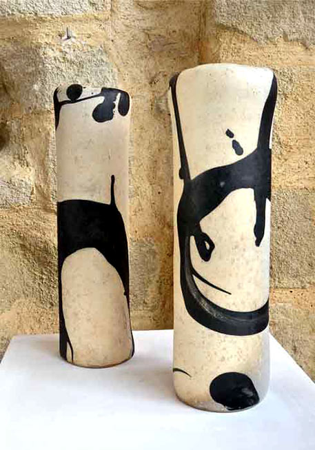 Monika-Debus-black-white-vases Monika Debus-black and white abstract vases